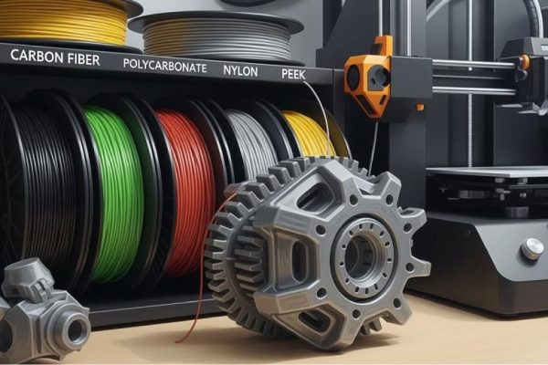 فیلامنت‌های مهندسی پرینتر سه‌بعدی شامل Nylon، Polycarbonate و Carbon Fiber